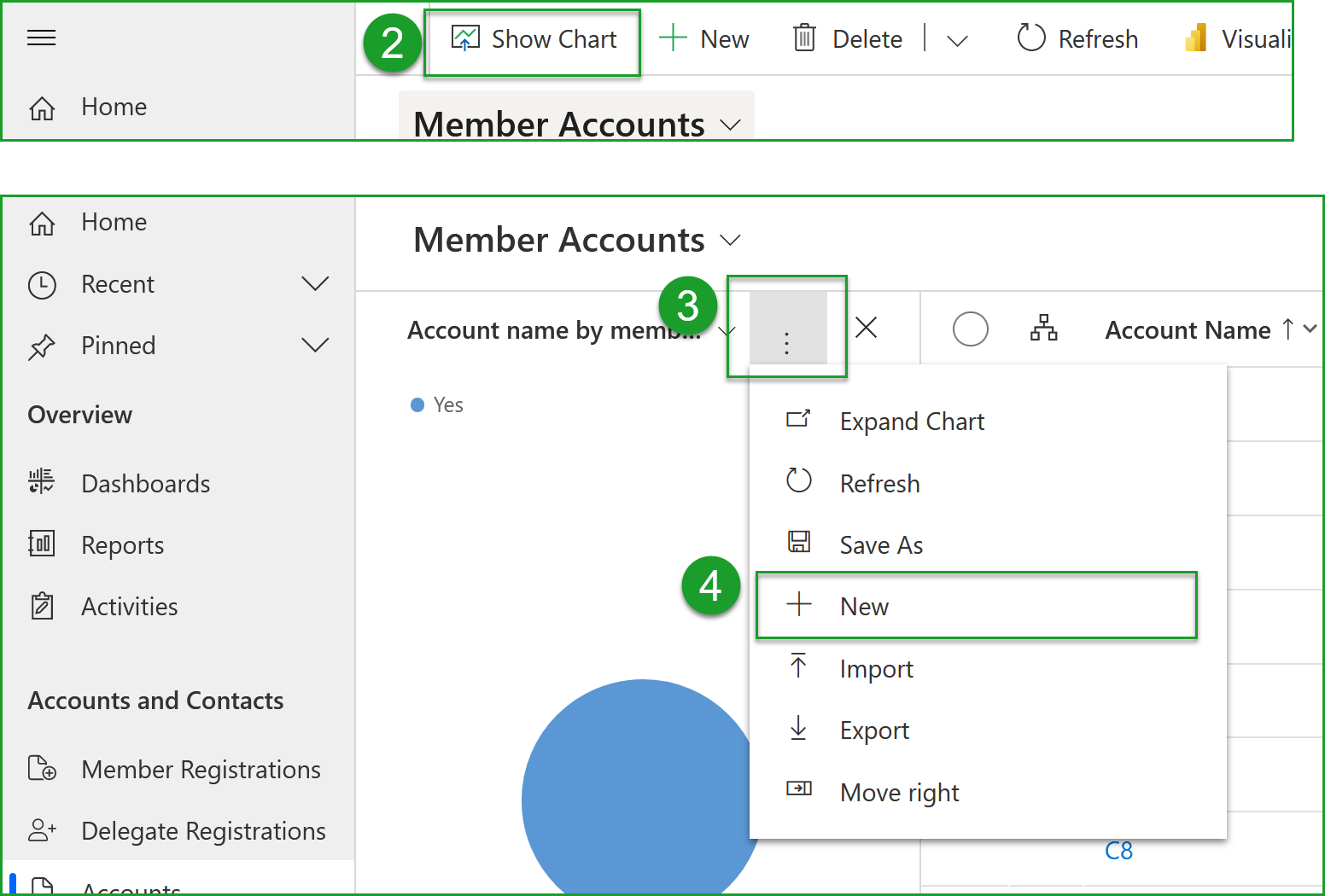 Accessing the old environment for chart creation