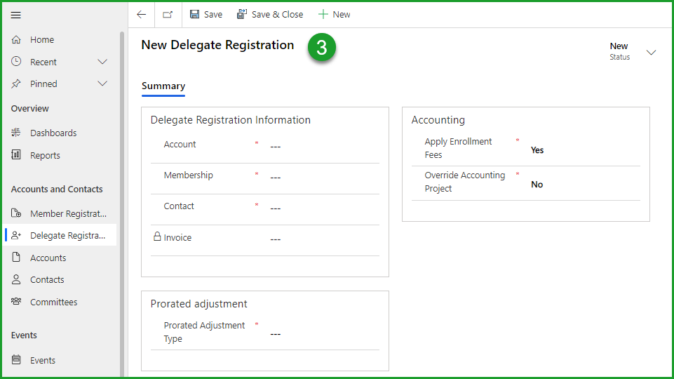 Open delegate registration