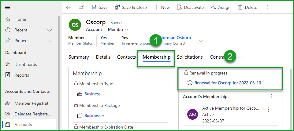 Consult the Membership Tab