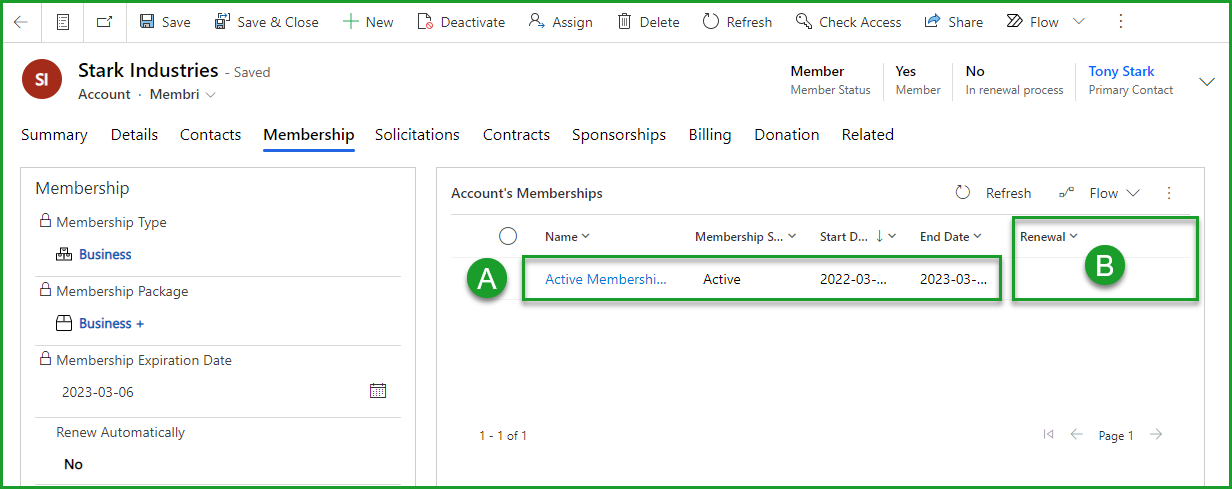Membership and renewal