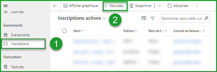 Nouvelle Inscription