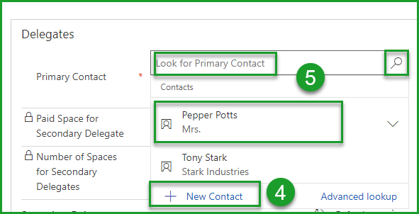 Select or Create New Delegate