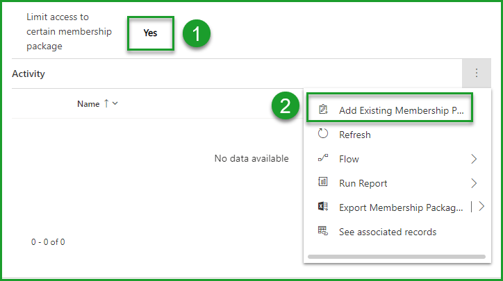 Ticket Package Access