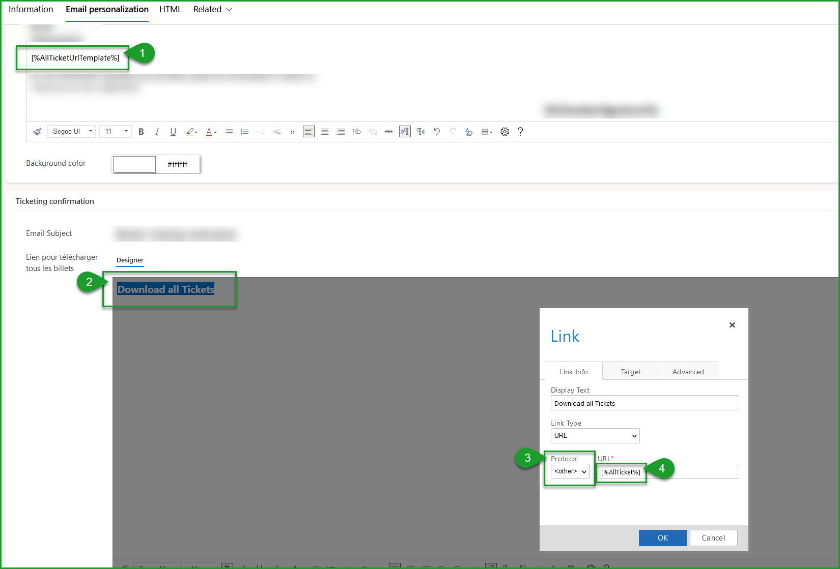 URL to download ticket