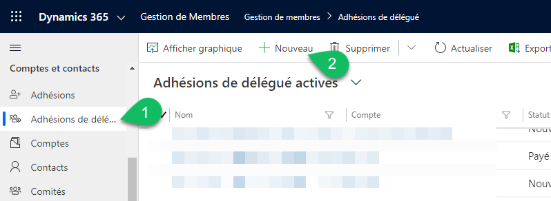 Open the delegate registration