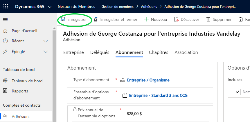 Save the registration