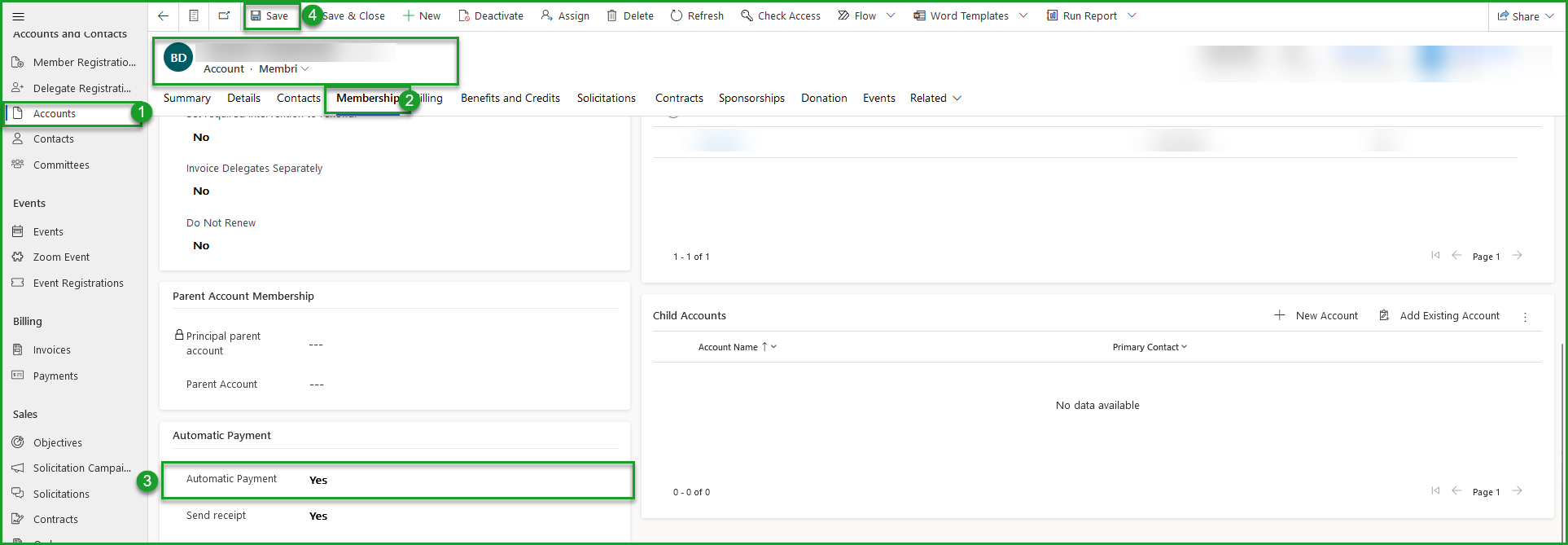 Email template for receipts