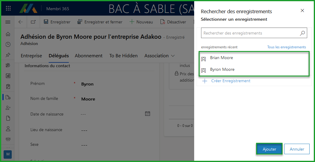 Ajouter des délégués