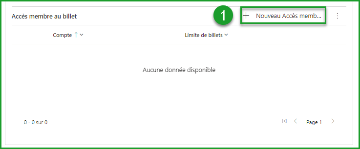 Limité la vente du billet à certains membres