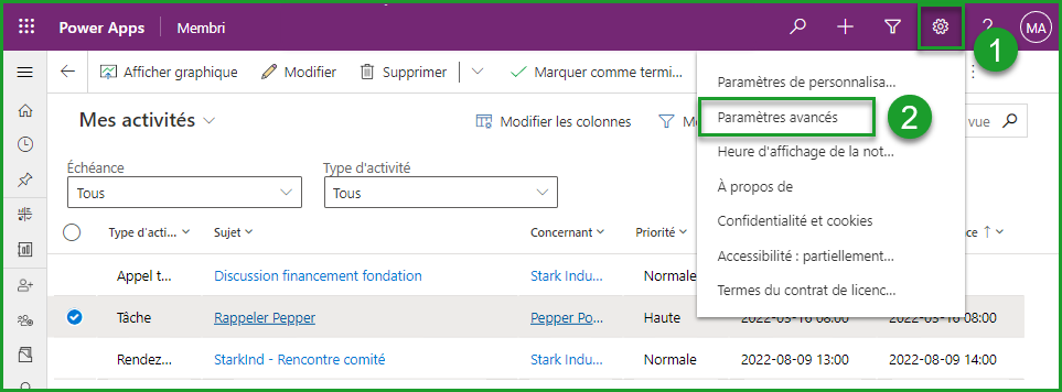 Synchroniser les tâches CRM dans Outlook