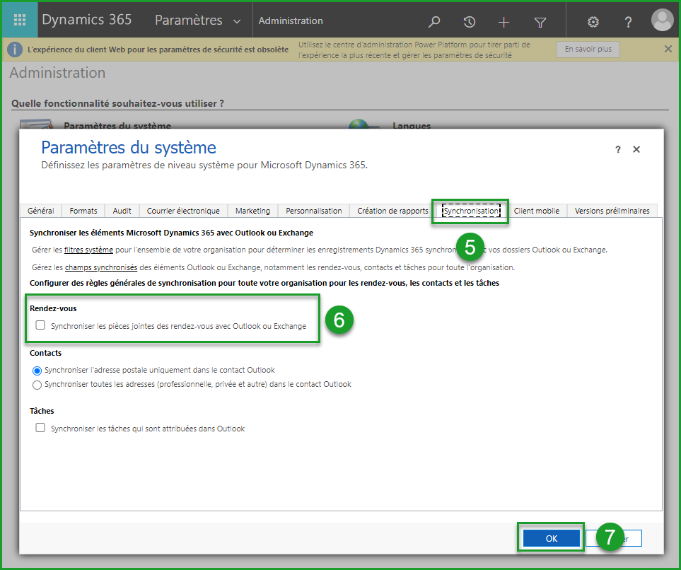 Synchroniser des pièces jointes