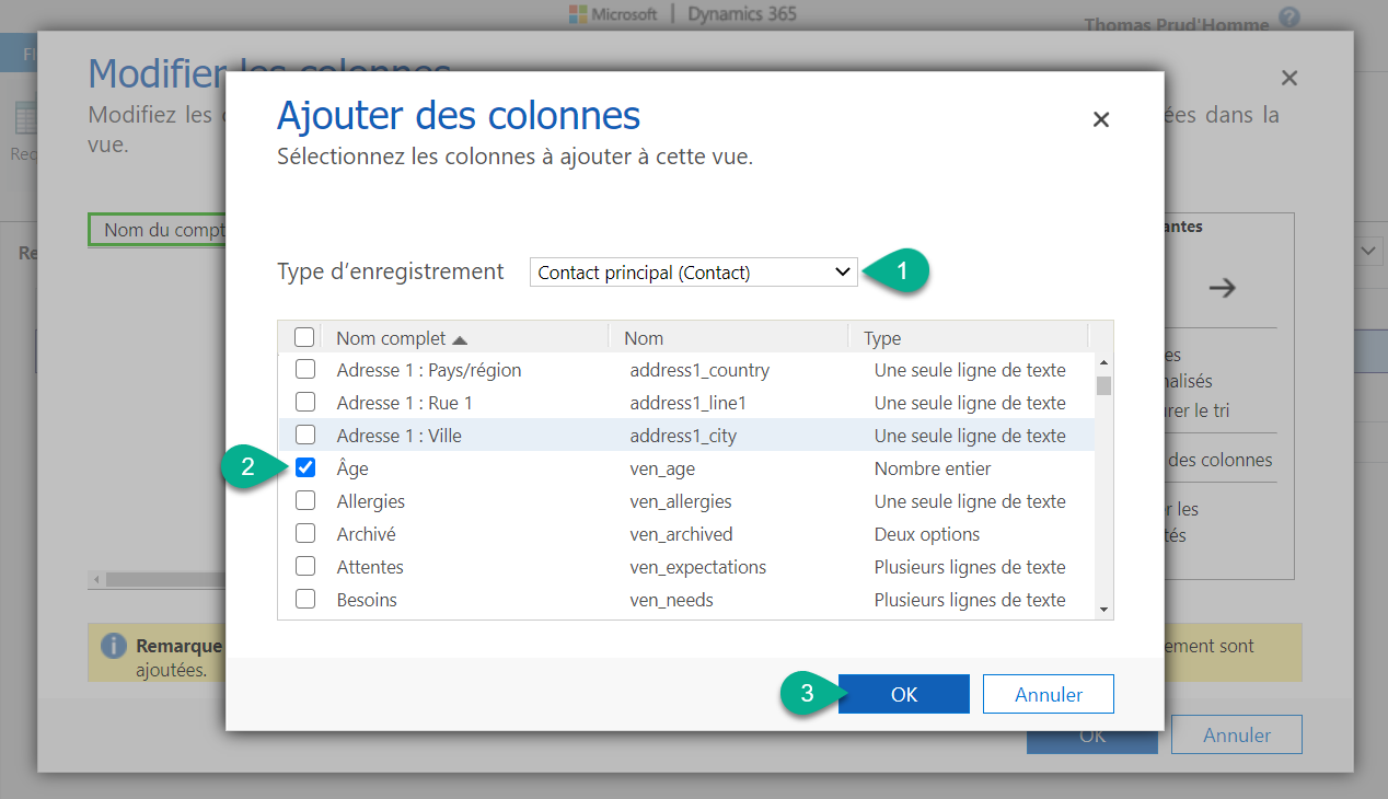 Ajouter des colonnes