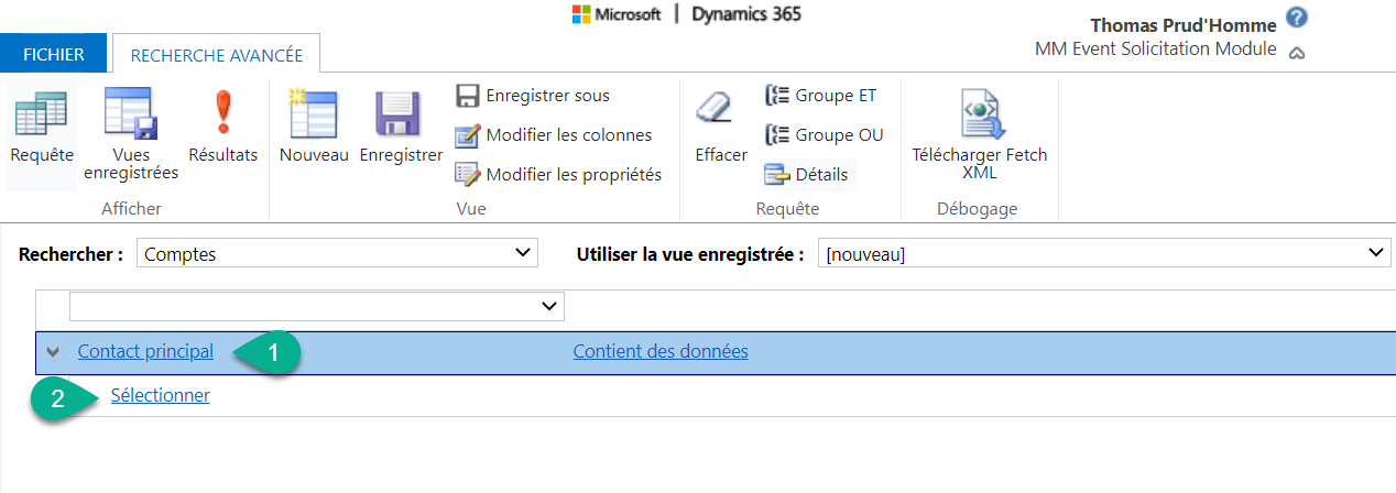 Recherche des associations